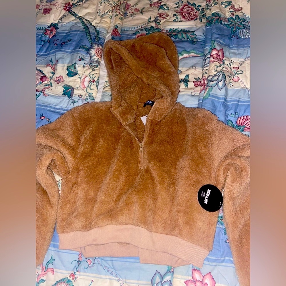 Brown cropped hoodie